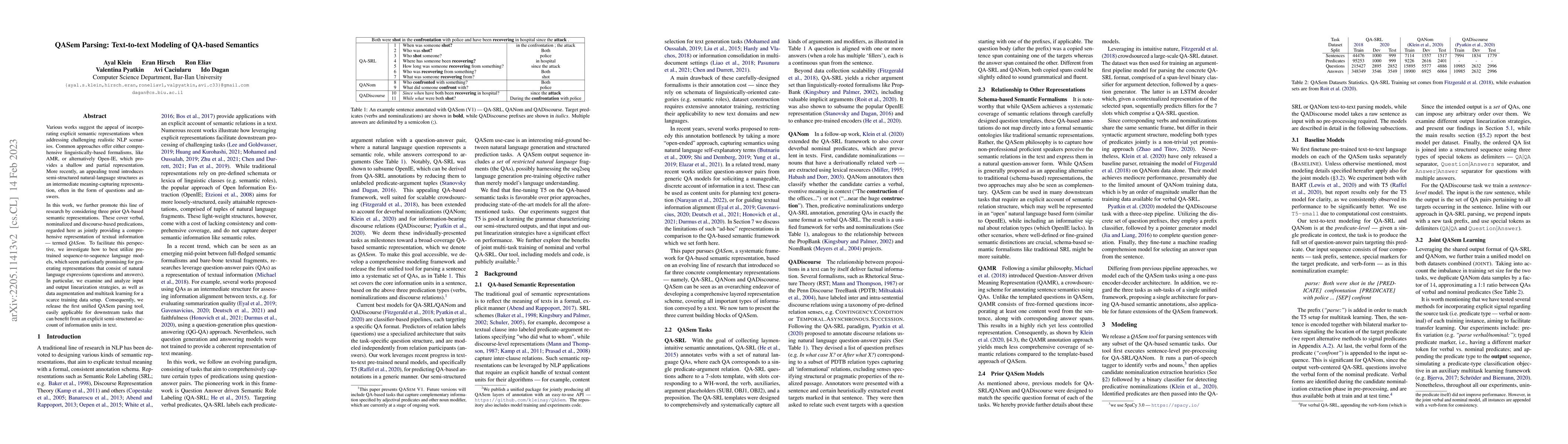Thumbnail for QASem Parsing: Text-to-text Modeling of QA-based Semantics