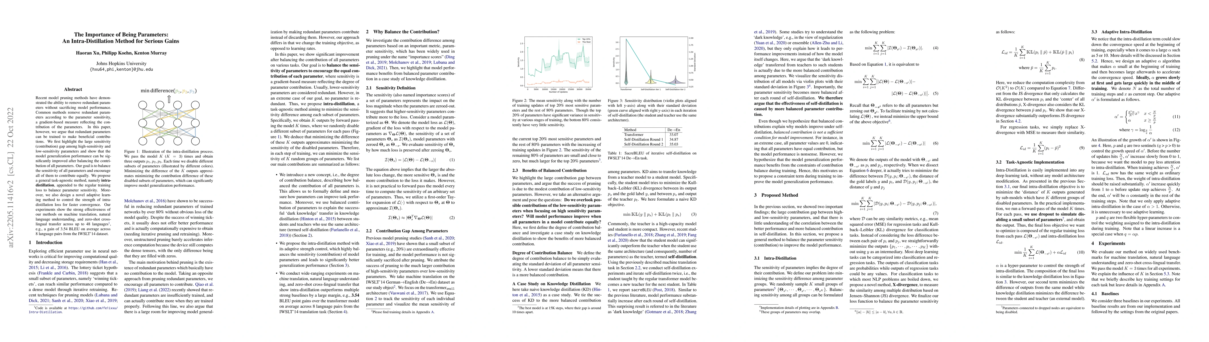Thumbnail for The Importance of Being Parameters: An Intra-Distillation Method for
  Serious Gains