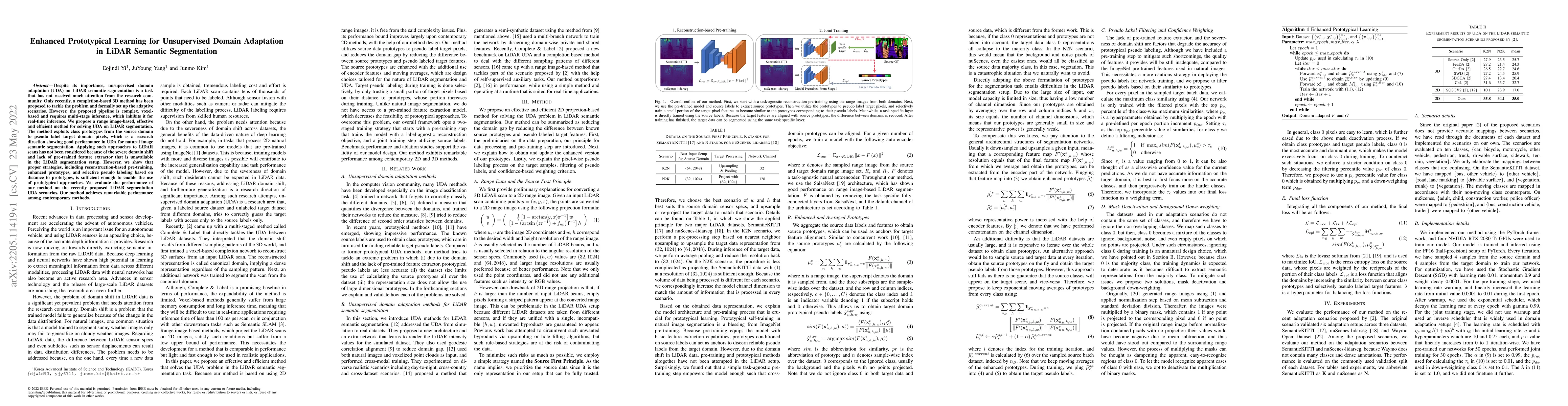 Thumbnail for Enhanced Prototypical Learning for Unsupervised Domain Adaptation in
  LiDAR Semantic Segmentation