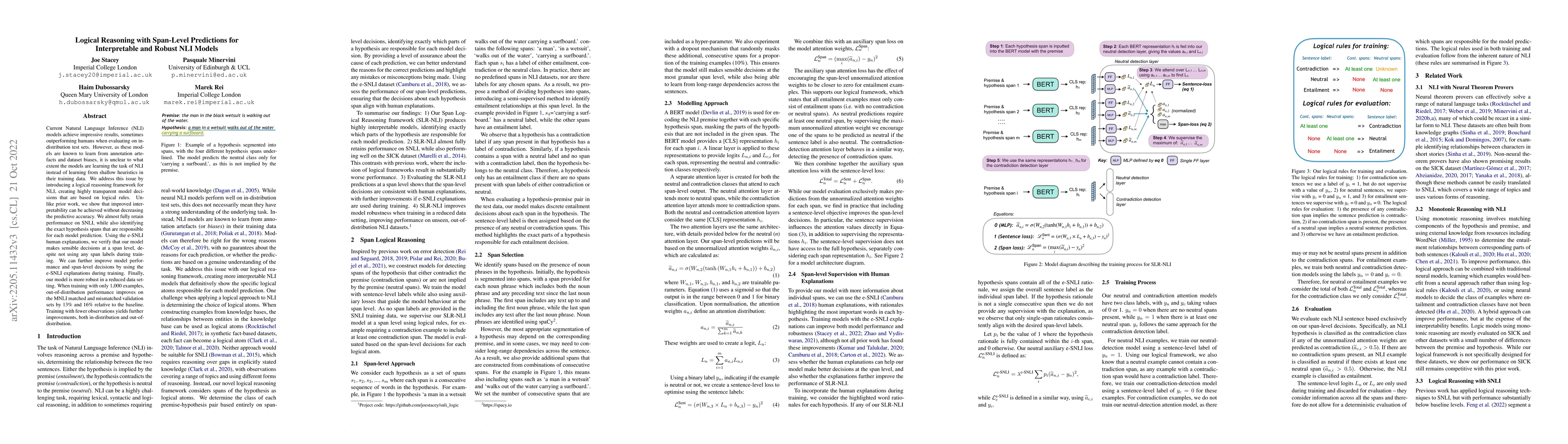 Thumbnail for Logical Reasoning with Span-Level Predictions for Interpretable and
  Robust NLI Models