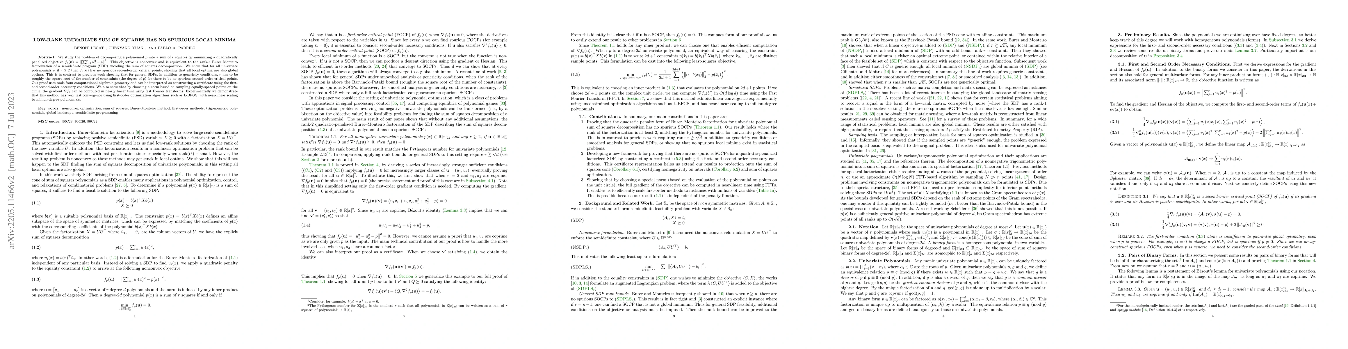 Thumbnail for Low-Rank Univariate Sum of Squares Has No Spurious Local Minima