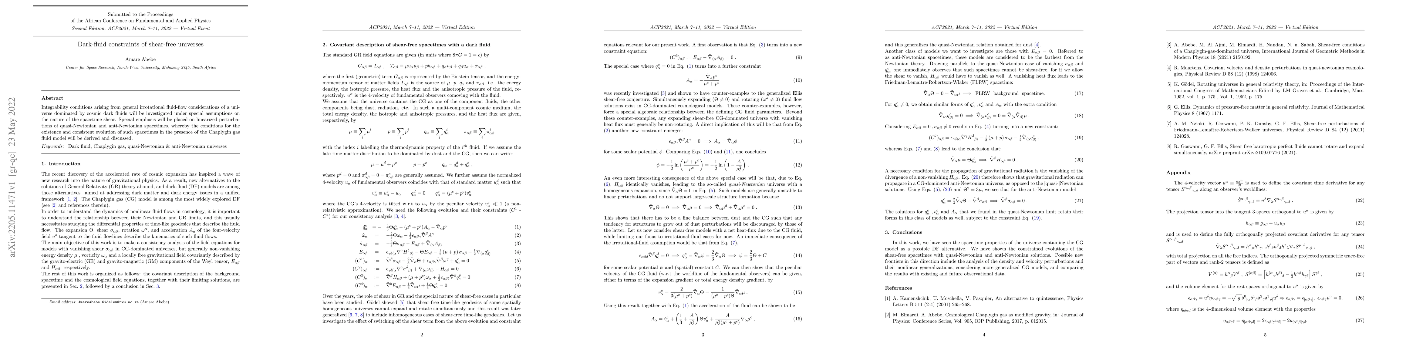 Thumbnail for Dark-fluid constraints of shear-free universes