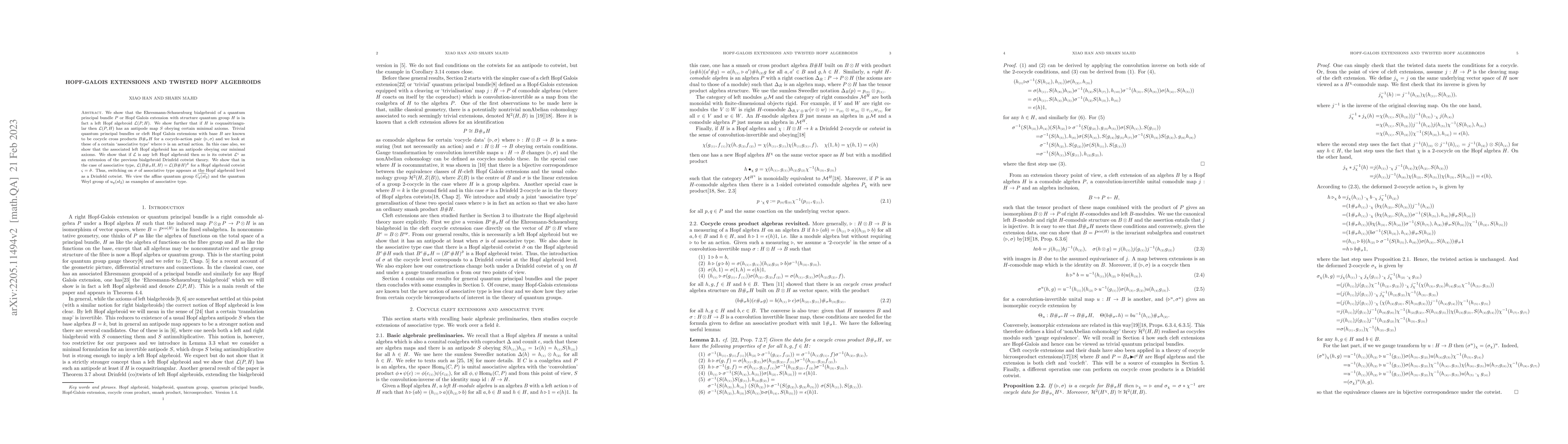 Thumbnail for Hopf-Galois extensions and twisted Hopf algebroids