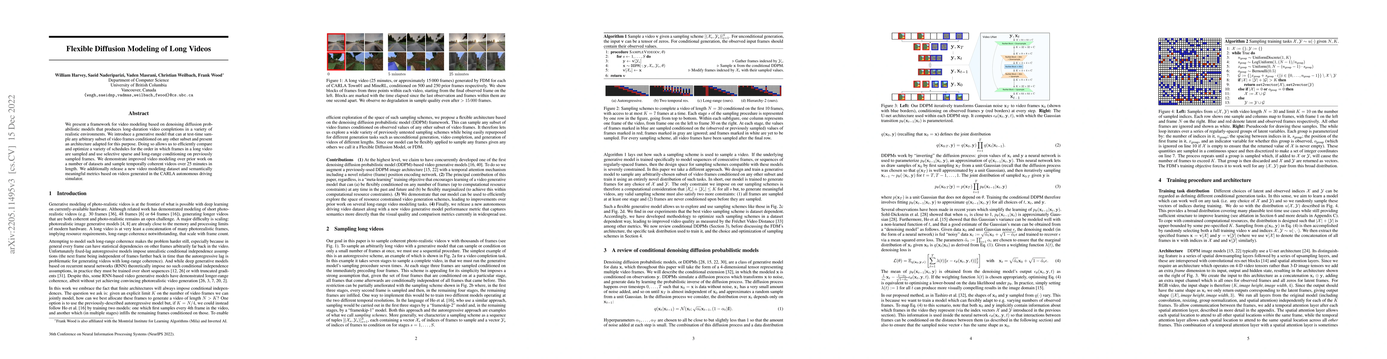 Thumbnail for Flexible Diffusion Modeling of Long Videos
