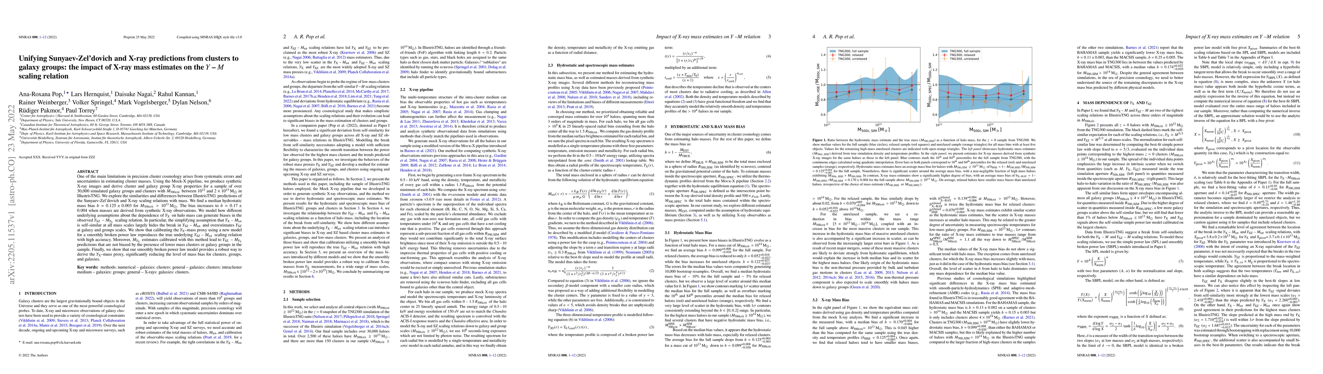 Thumbnail for Unifying Sunyaev-Zel'dovich and X-ray predictions from clusters to
  galaxy groups: the impact of X-ray mass estimates on the $Y-M$ scaling
  relation
