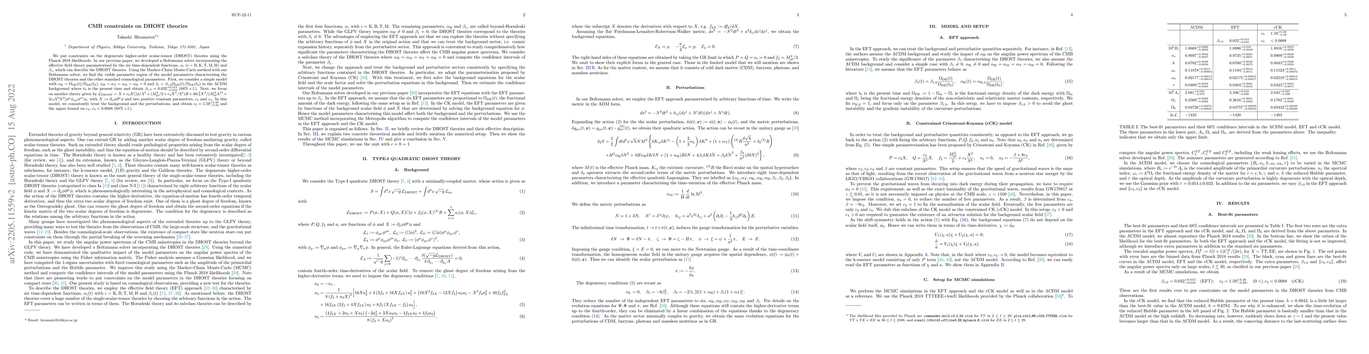 Thumbnail for CMB constraints on DHOST theories