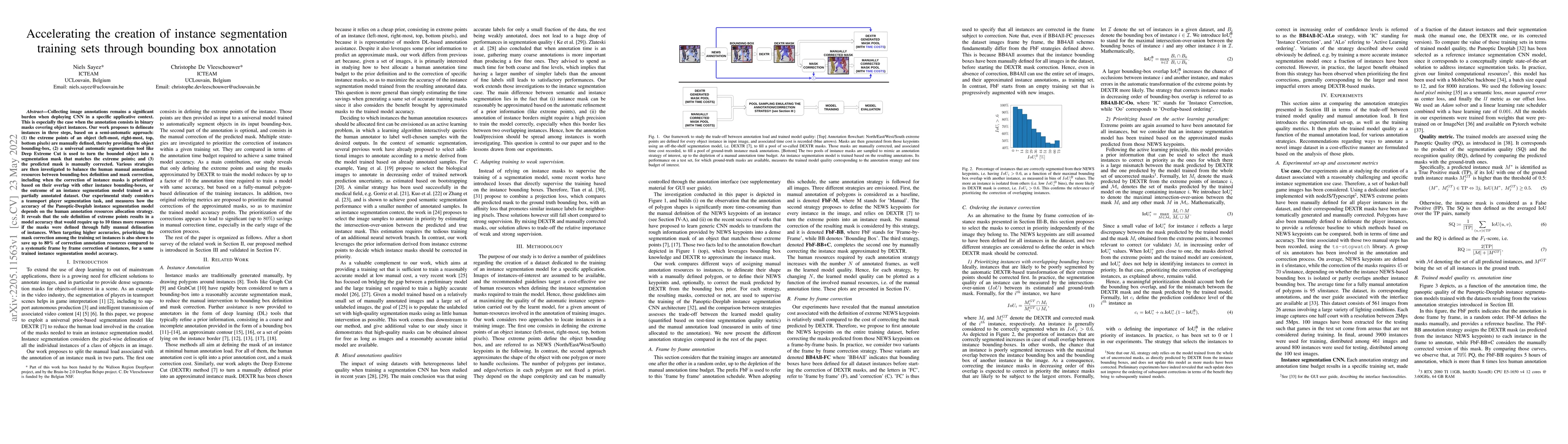 Thumbnail for Accelerating the creation of instance segmentation training sets through
  bounding box annotation