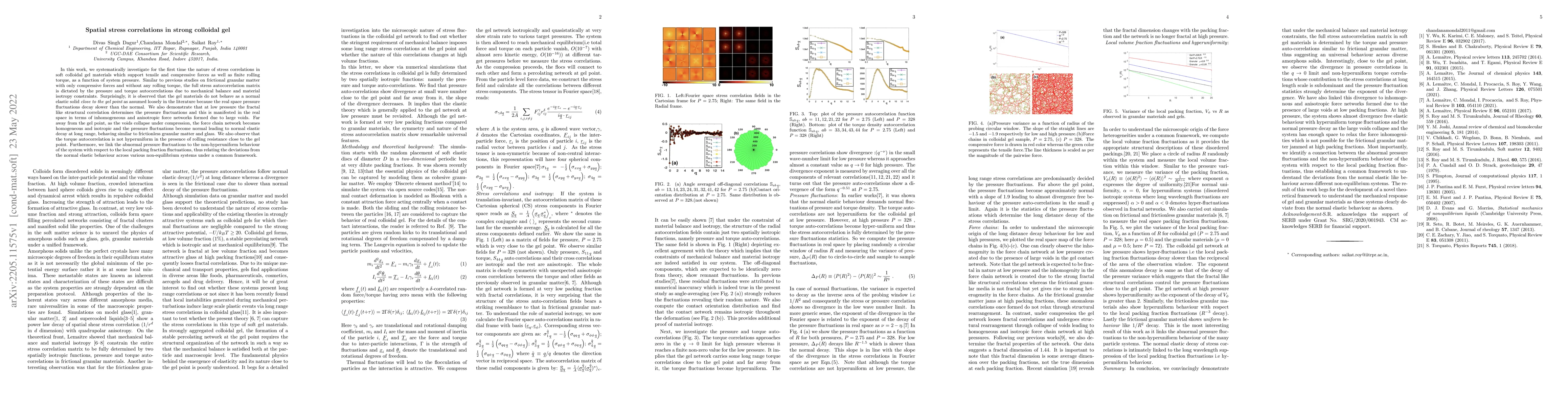 Thumbnail for Spatial stress correlations in strong colloidal gel