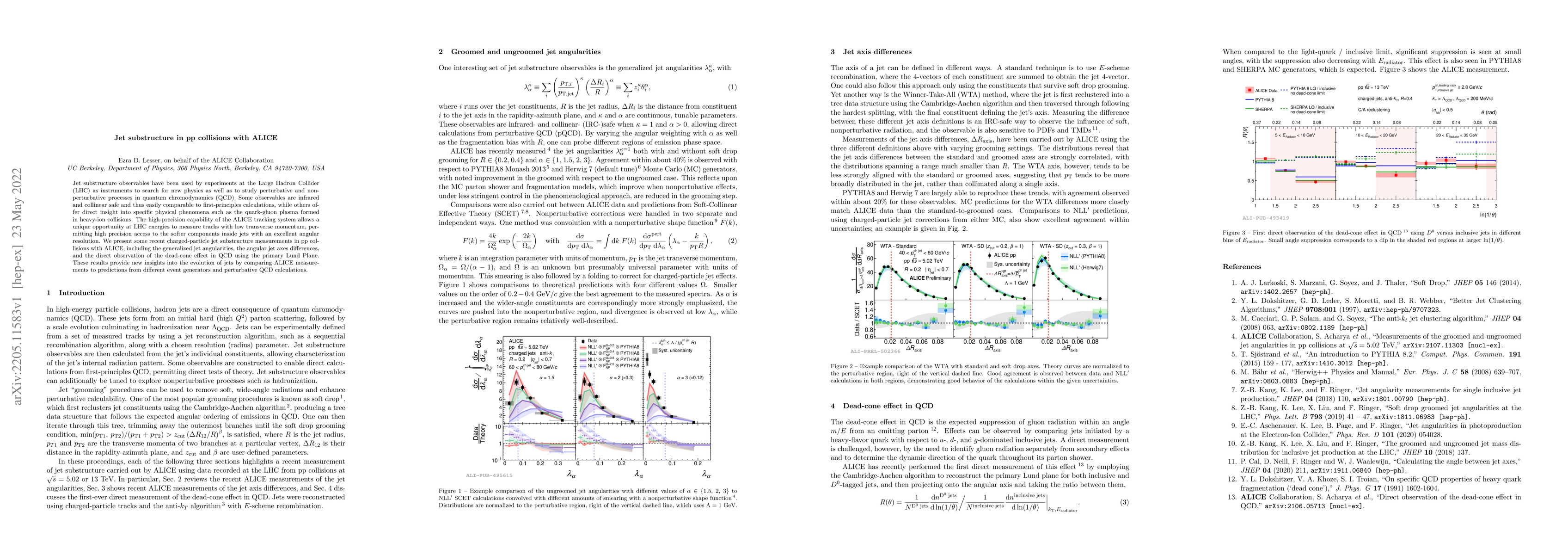 Thumbnail for Jet substructure in pp collisions with ALICE