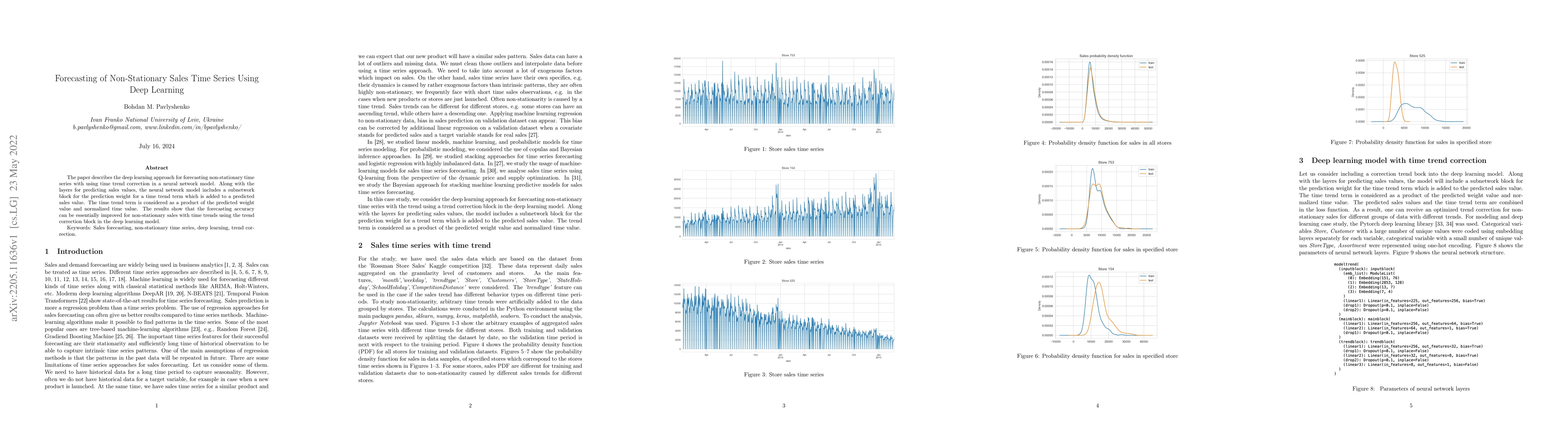 Thumbnail for Forecasting of Non-Stationary Sales Time Series Using Deep Learning