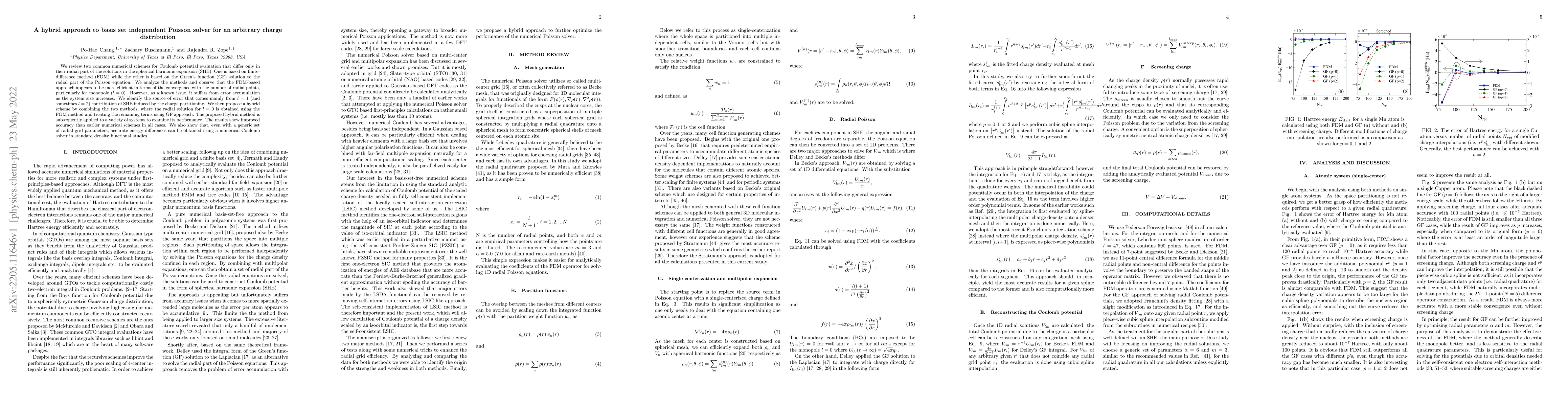 Thumbnail for A hybrid approach to basis set independent Poisson solver for an
  arbitrary charge distribution