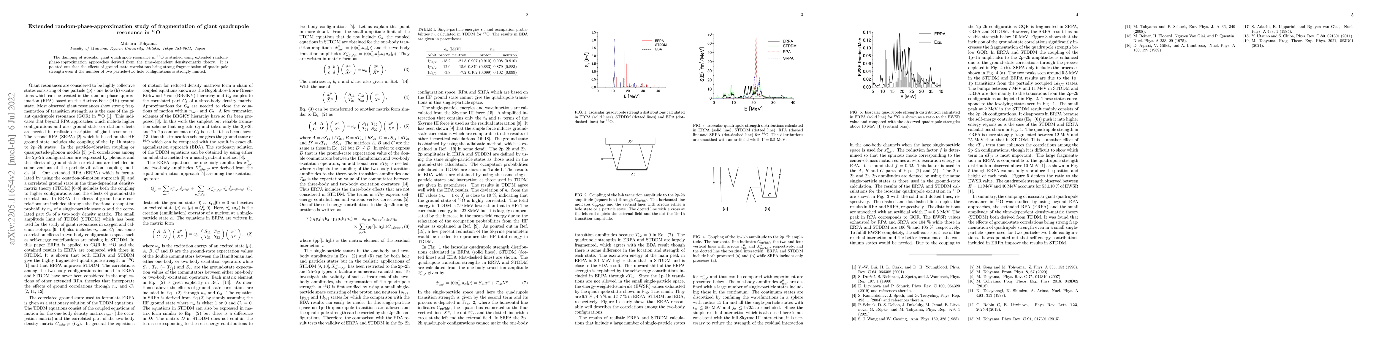 Thumbnail for Extended random-phase-approximation study of fragmentation of giant
  quadrupole resonance in $^{16}$O