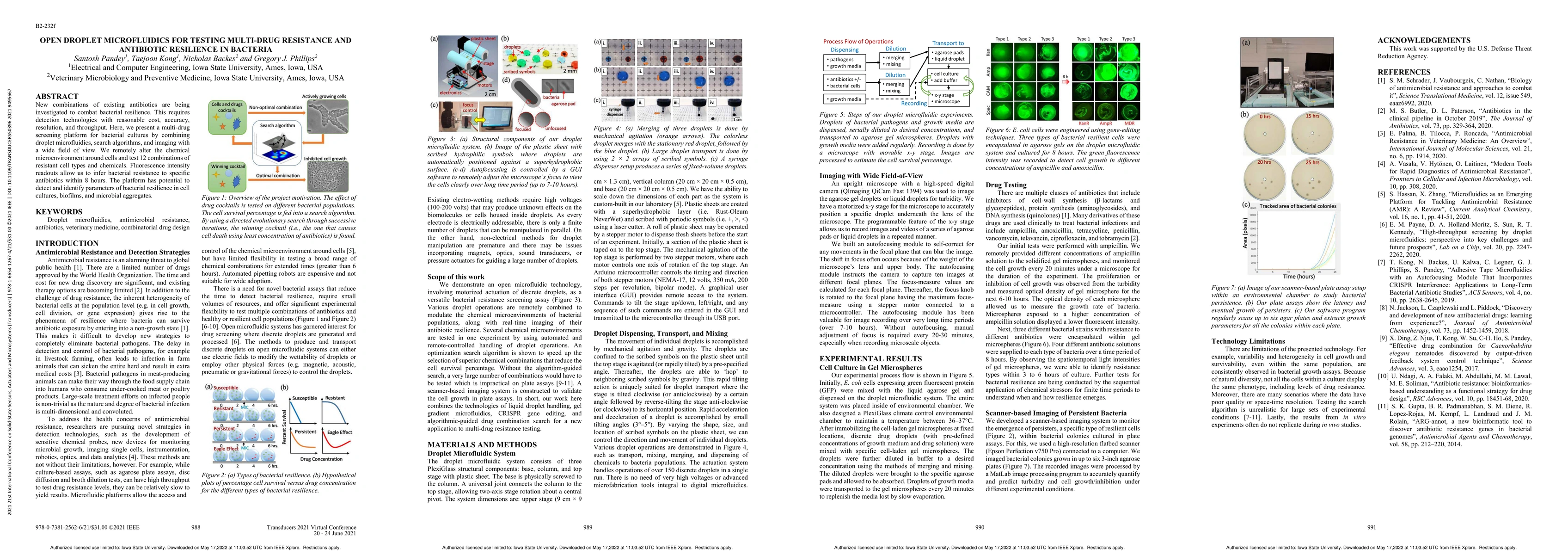 Thumbnail for Open Droplet Microfluidics for Testing Multi-Drug Resistance and
  Antibiotic Resilience in Bacteria