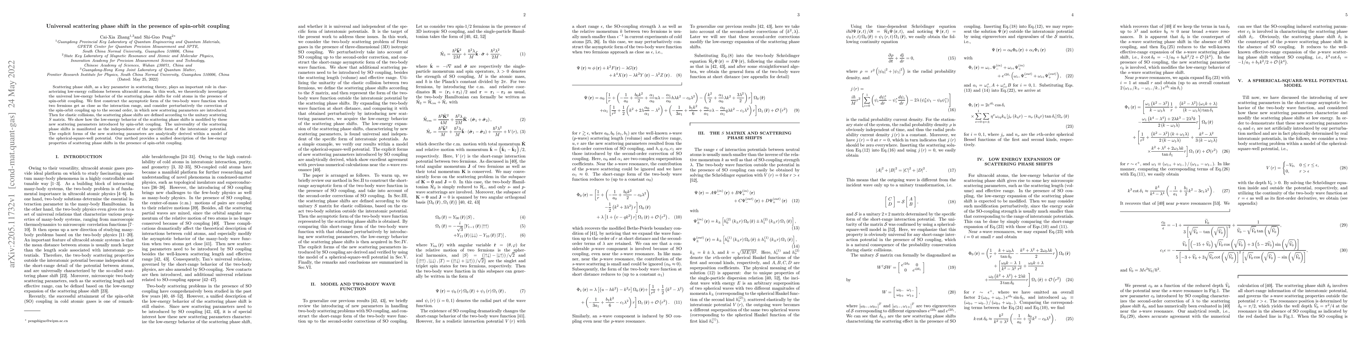 Thumbnail for Universal scattering phase shift in the presence of spin-orbit coupling