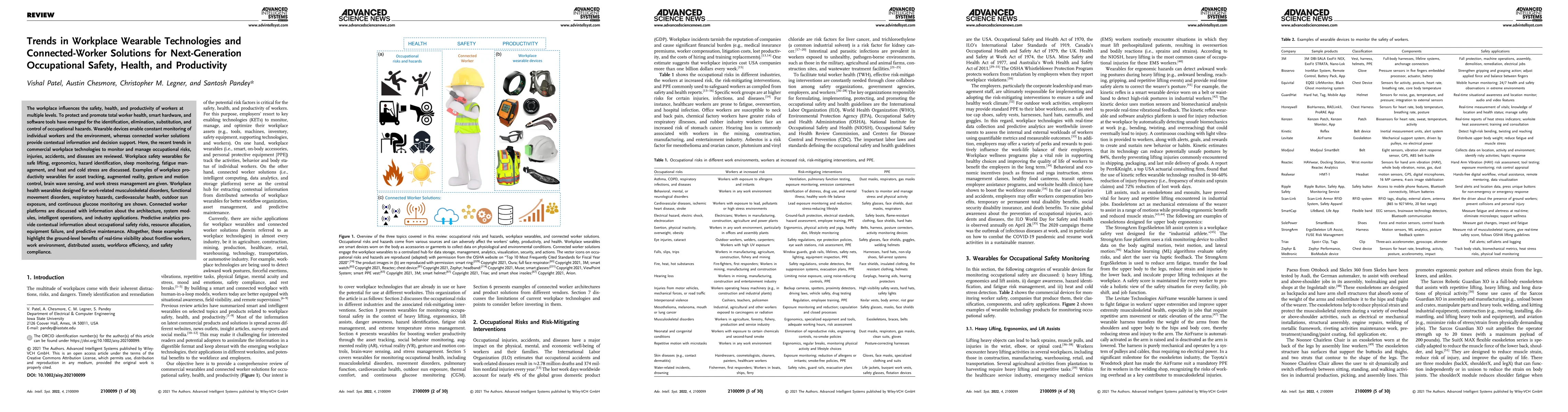 Thumbnail for Trends in Workplace Wearable Technologies and Connected-Worker Solutions
  for Next-Generation Occupational Safety, Health, and Productivity