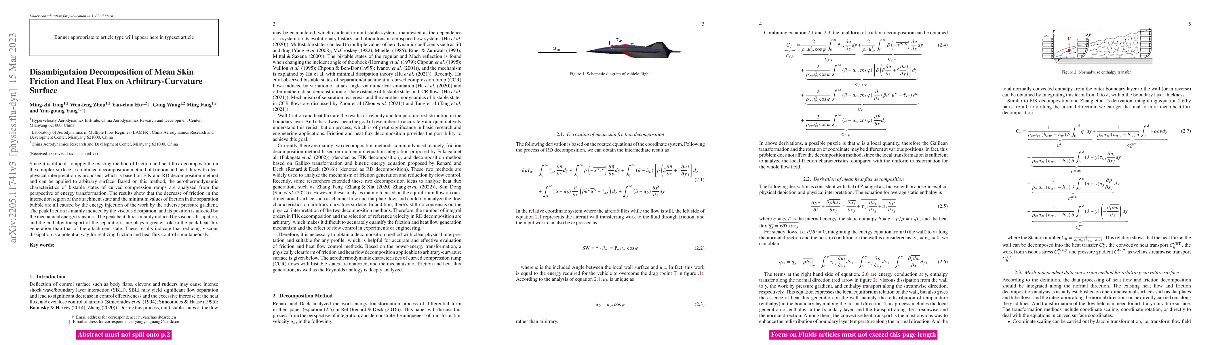 Thumbnail for Disambigutaion Decomposition of Mean Skin Friction and Heat Flux on
  Arbitrary-Curvature Surface
