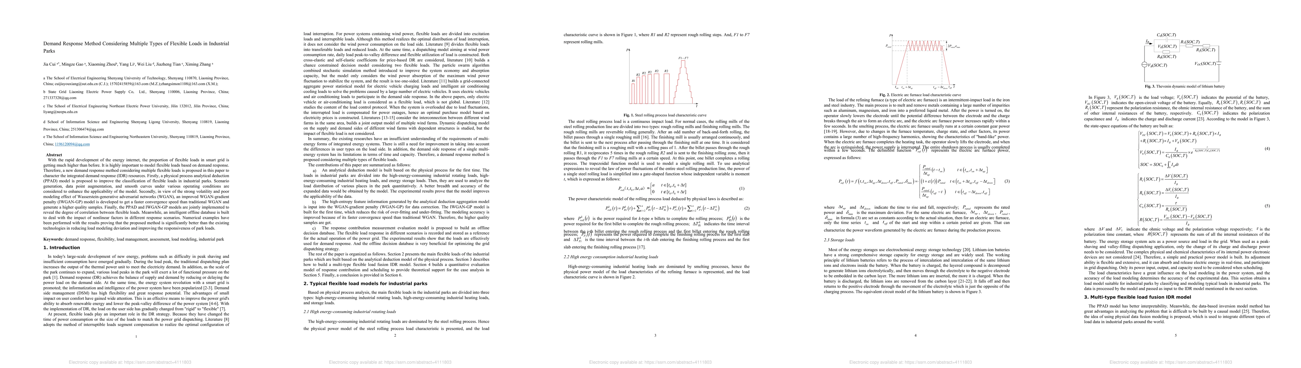 Thumbnail for Demand Response Method Considering Multiple Types of Flexible Loads in
  Industrial Parks
