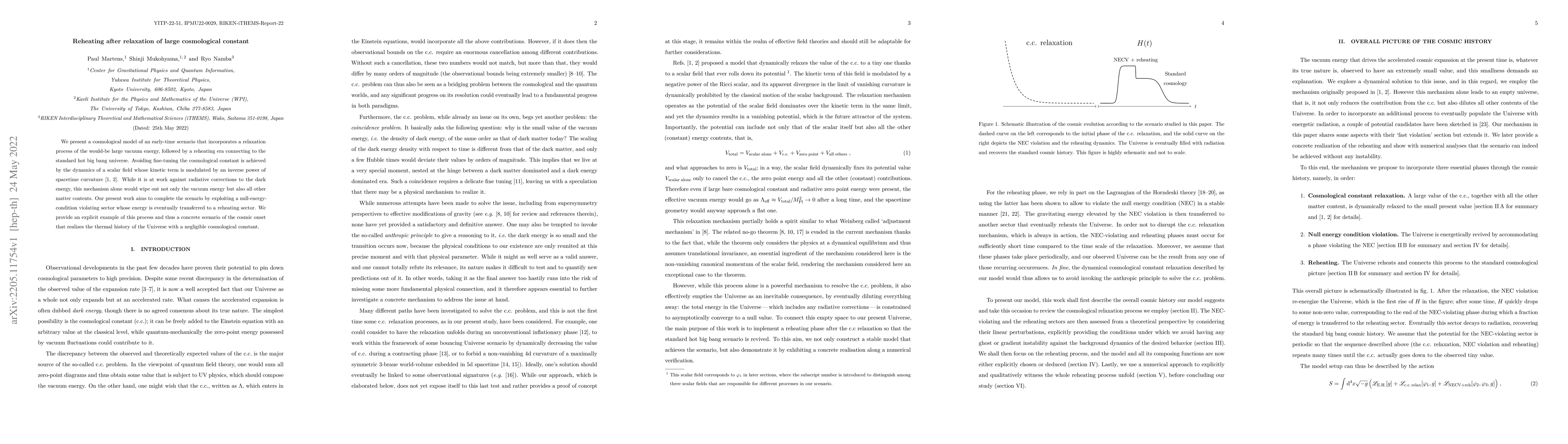 Thumbnail for Reheating after relaxation of large cosmological constant