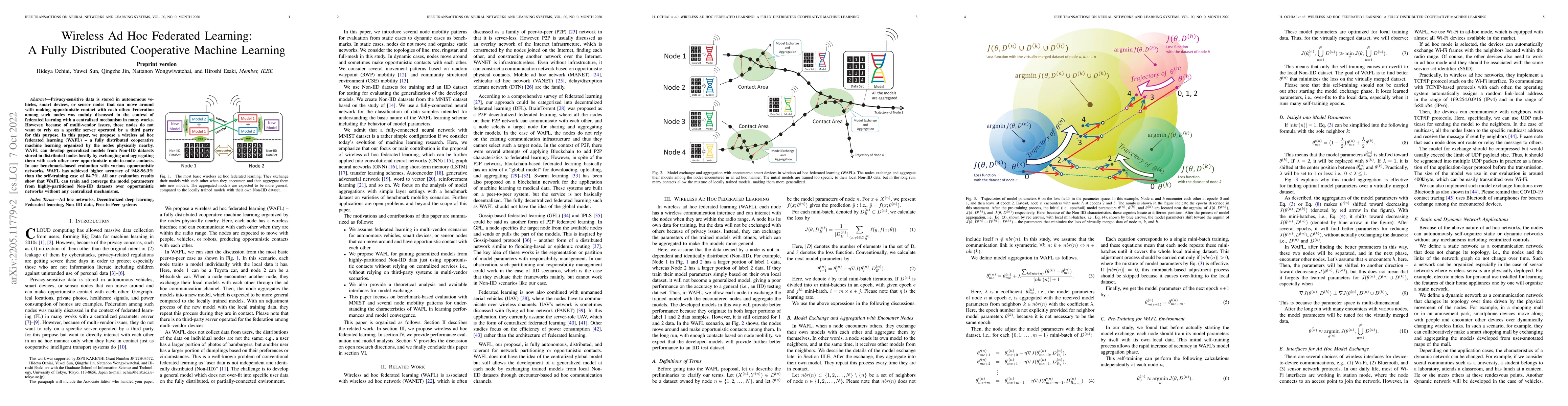 Thumbnail for Wireless Ad Hoc Federated Learning: A Fully Distributed Cooperative
  Machine Learning