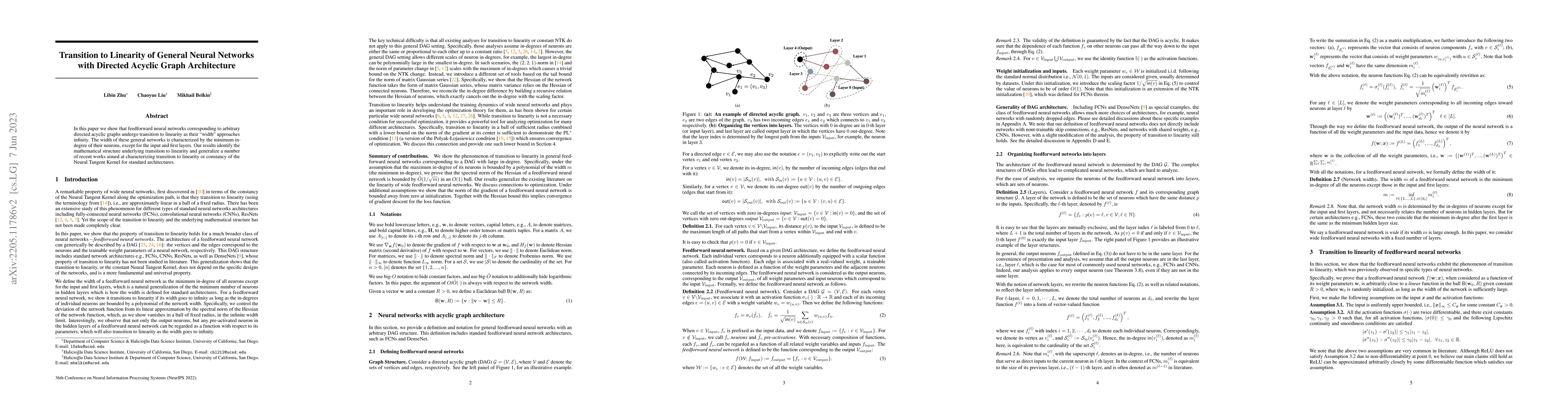 Thumbnail for Transition to Linearity of General Neural Networks with Directed Acyclic
  Graph Architecture