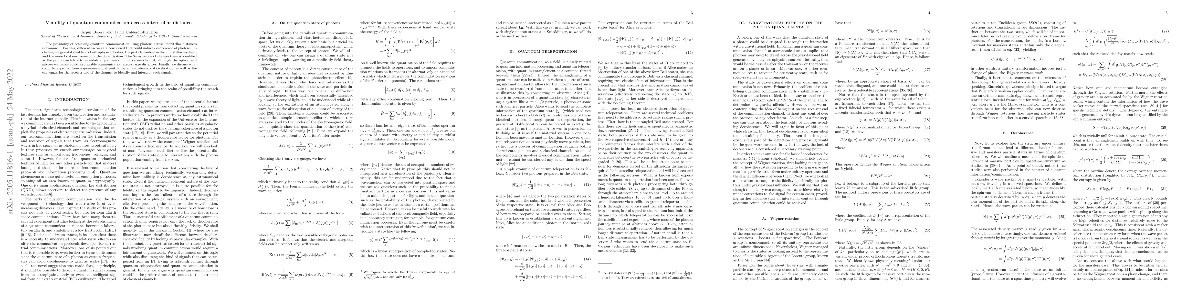 Thumbnail for Viability of quantum communication across interstellar distances