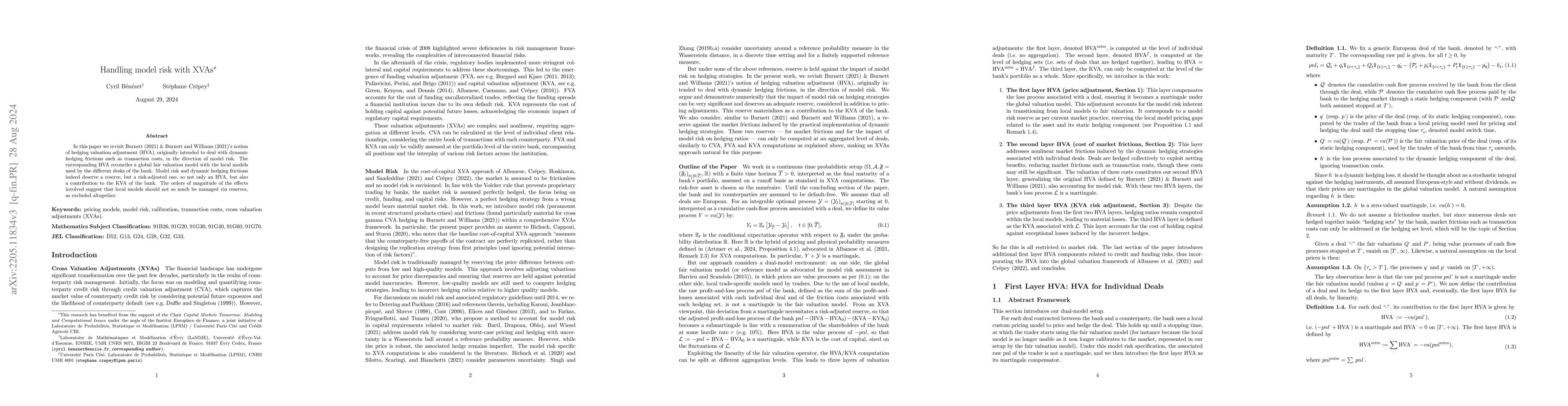 Thumbnail for Hedging Valuation Adjustment and Model Risk