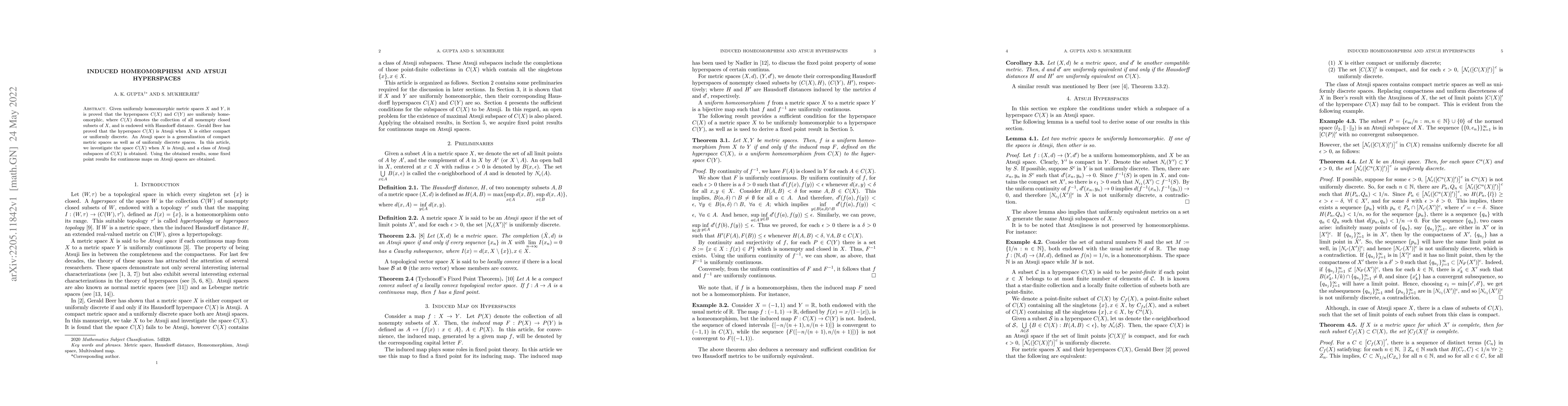 Thumbnail for Induced Homeomorphism and Atsuji Hyperspaces