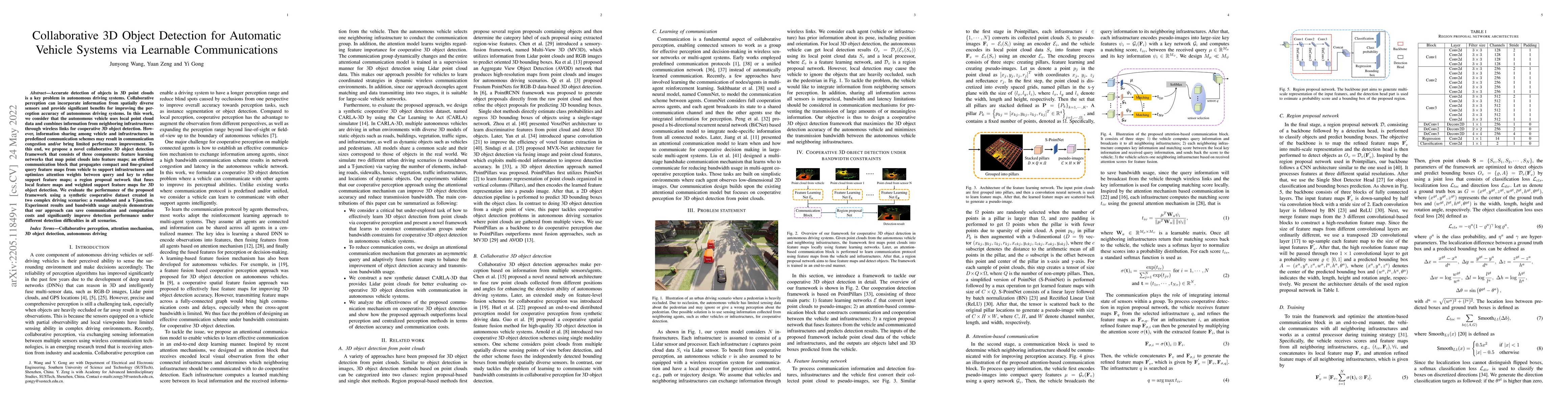 Thumbnail for Collaborative 3D Object Detection for Automatic Vehicle Systems via
  Learnable Communications
