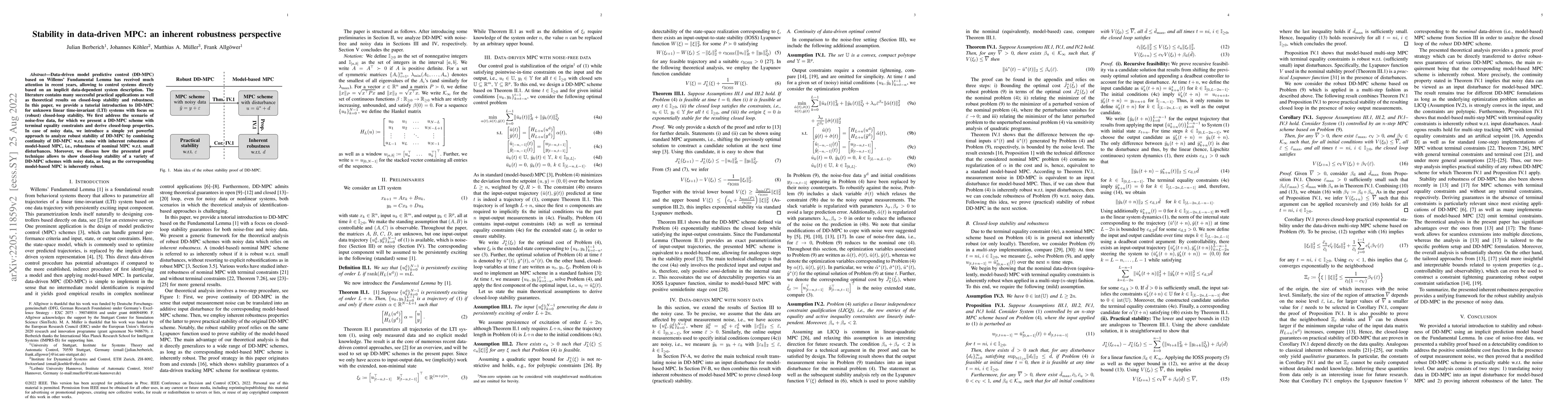 Thumbnail for Stability in data-driven MPC: an inherent robustness perspective