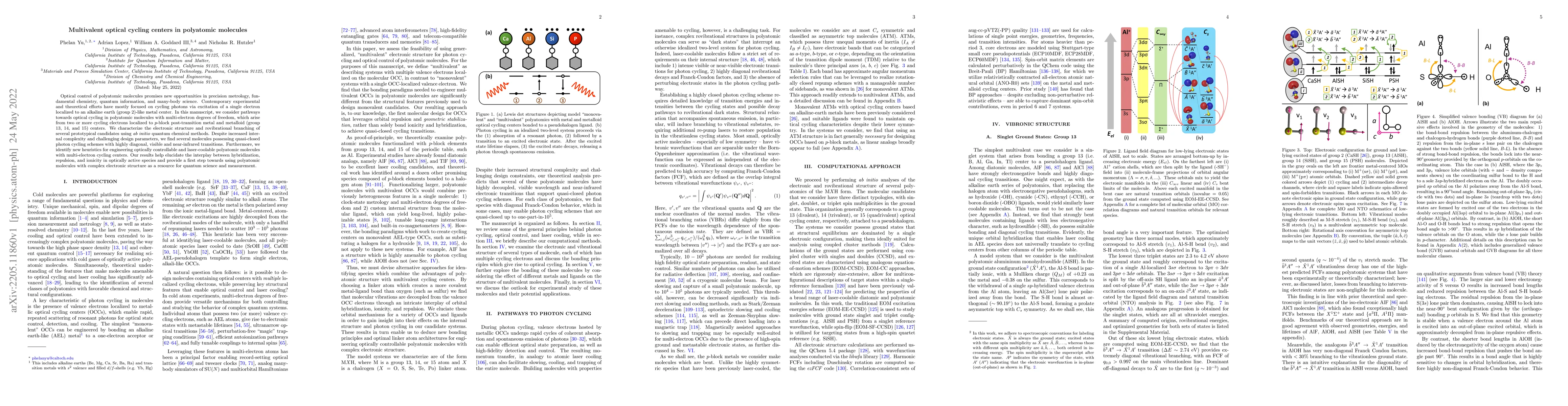 Thumbnail for Multivalent optical cycling centers in polyatomic molecules