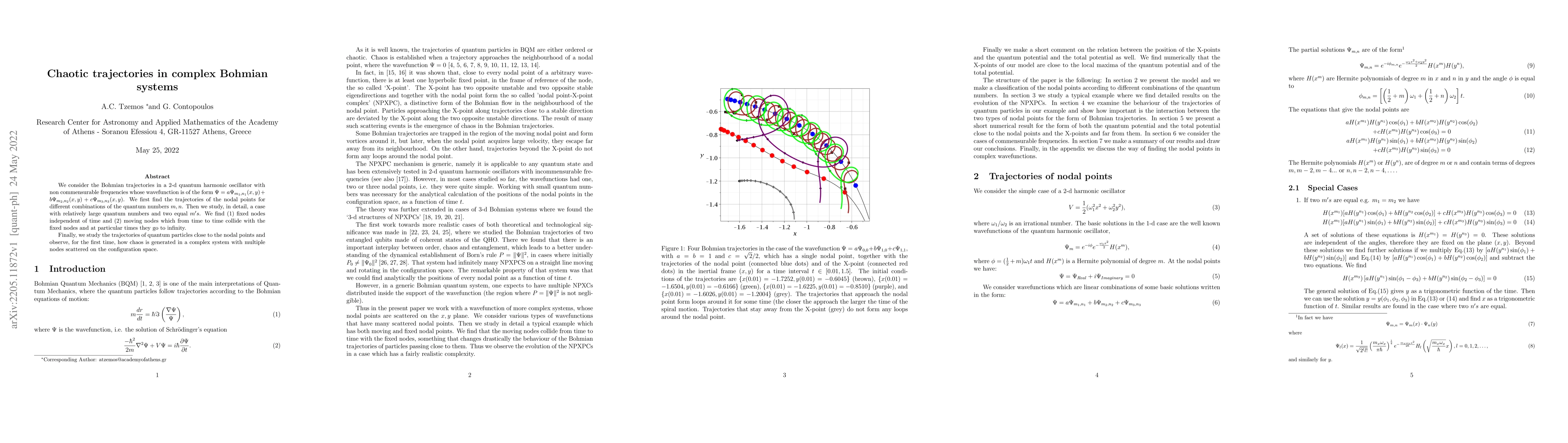 Thumbnail for Chaotic trajectories in complex Bohmian systems