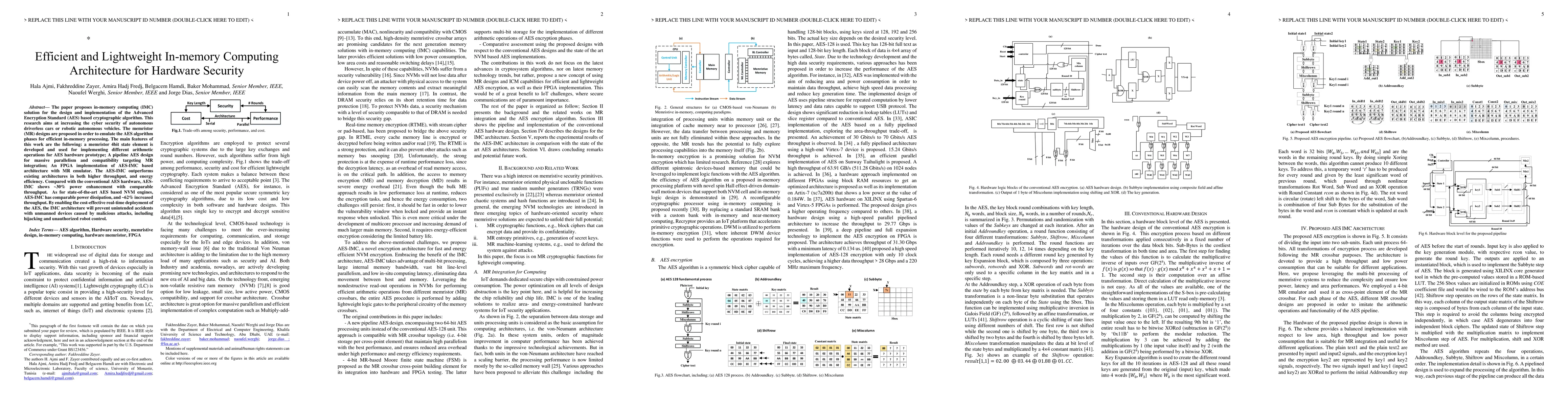 Thumbnail for Efficient and Lightweight In-memory Computing Architecture for Hardware
  Security
