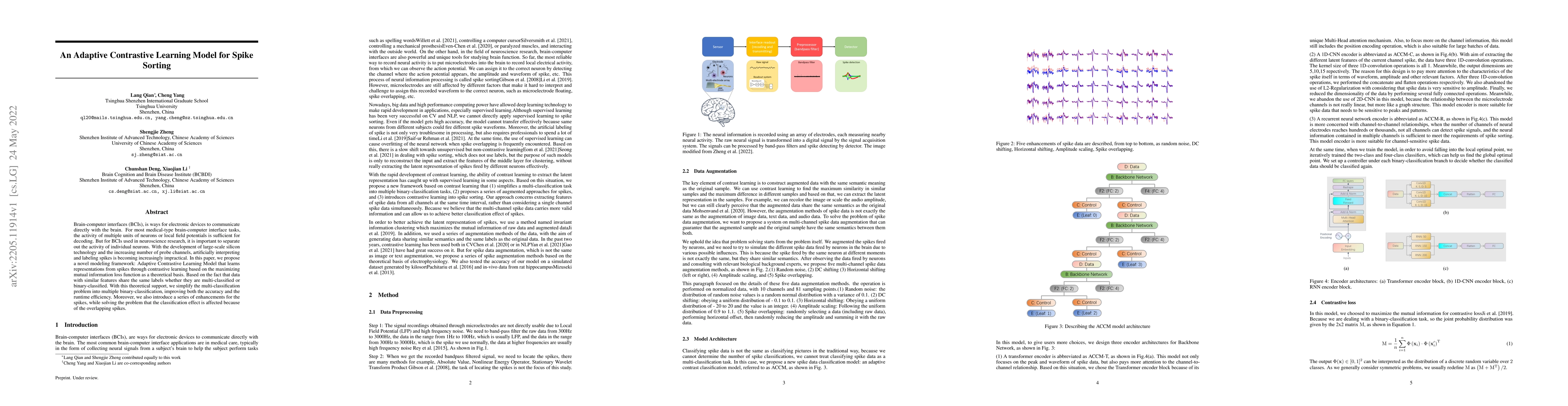 Thumbnail for An Adaptive Contrastive Learning Model for Spike Sorting
