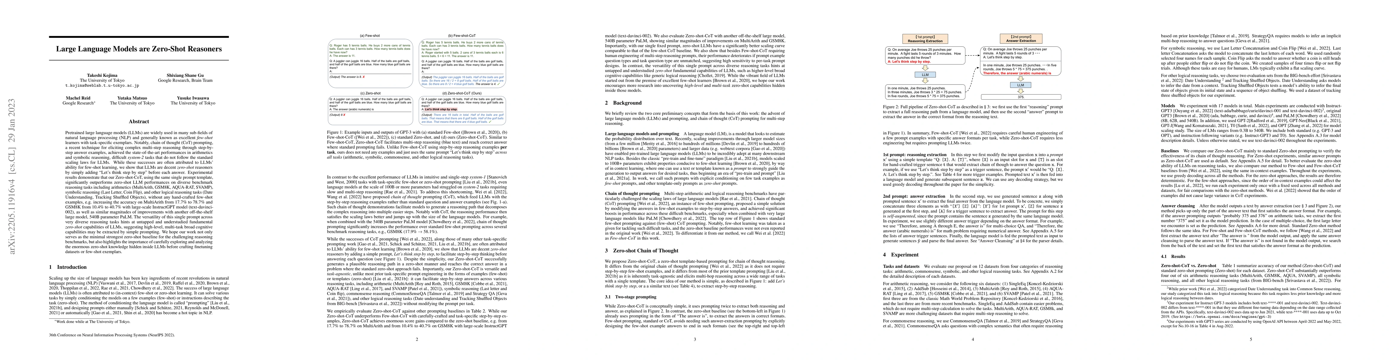 Thumbnail for Large Language Models are Zero-Shot Reasoners