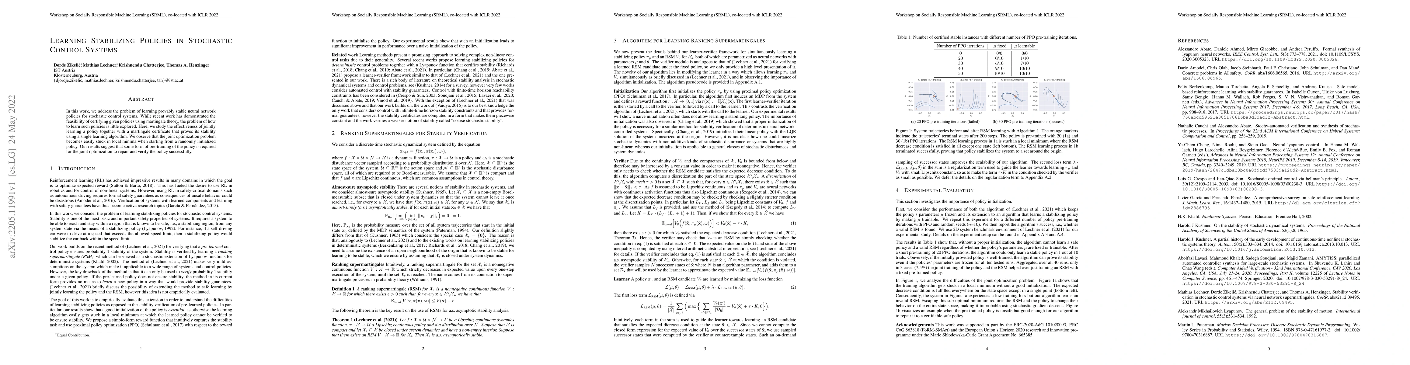 Thumbnail for Learning Stabilizing Policies in Stochastic Control Systems