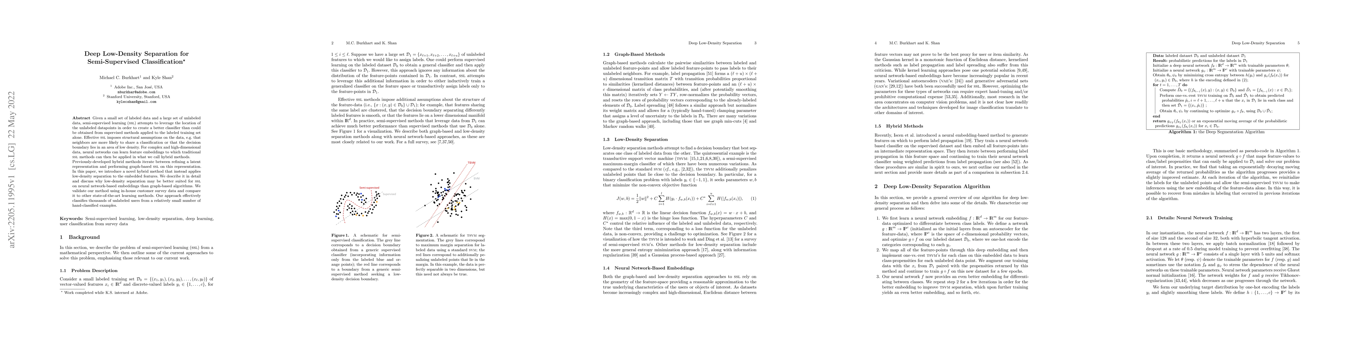 Thumbnail for Deep Low-Density Separation for Semi-Supervised Classification