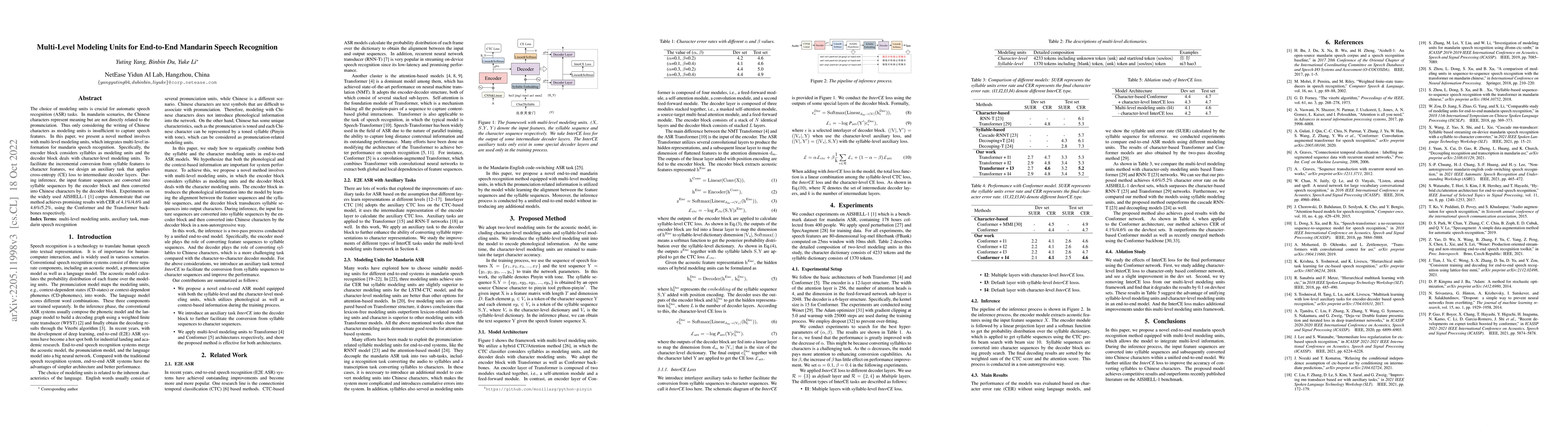 Thumbnail for Multi-Level Modeling Units for End-to-End Mandarin Speech Recognition