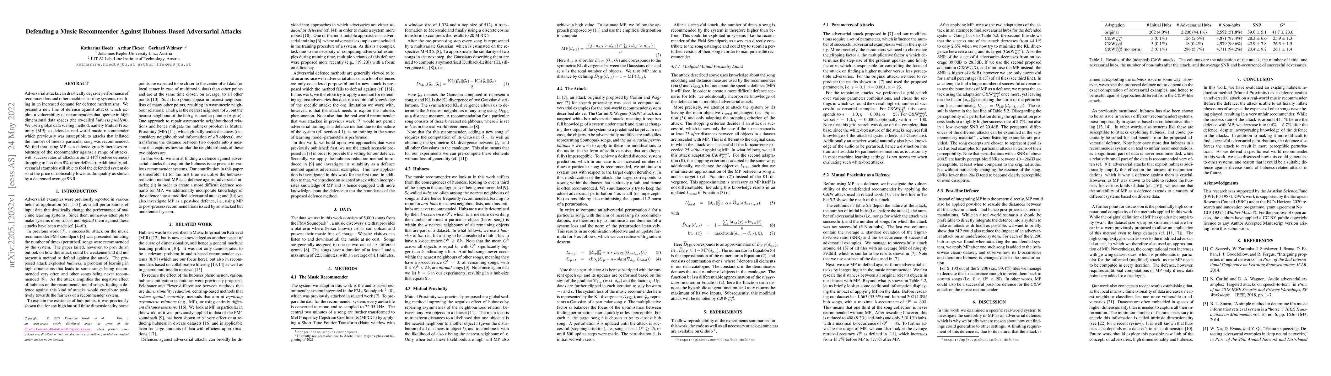 Thumbnail for Defending a Music Recommender Against Hubness-Based Adversarial Attacks