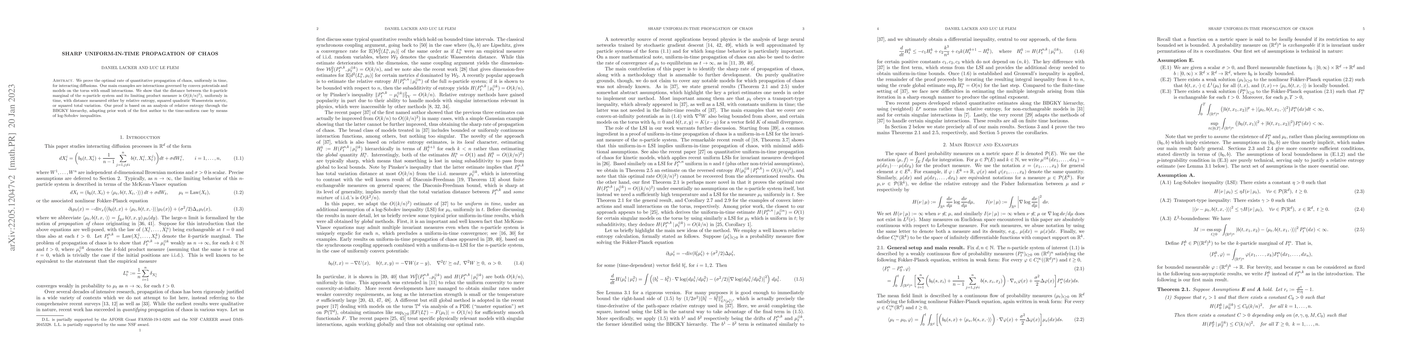 Thumbnail for Sharp uniform-in-time propagation of chaos