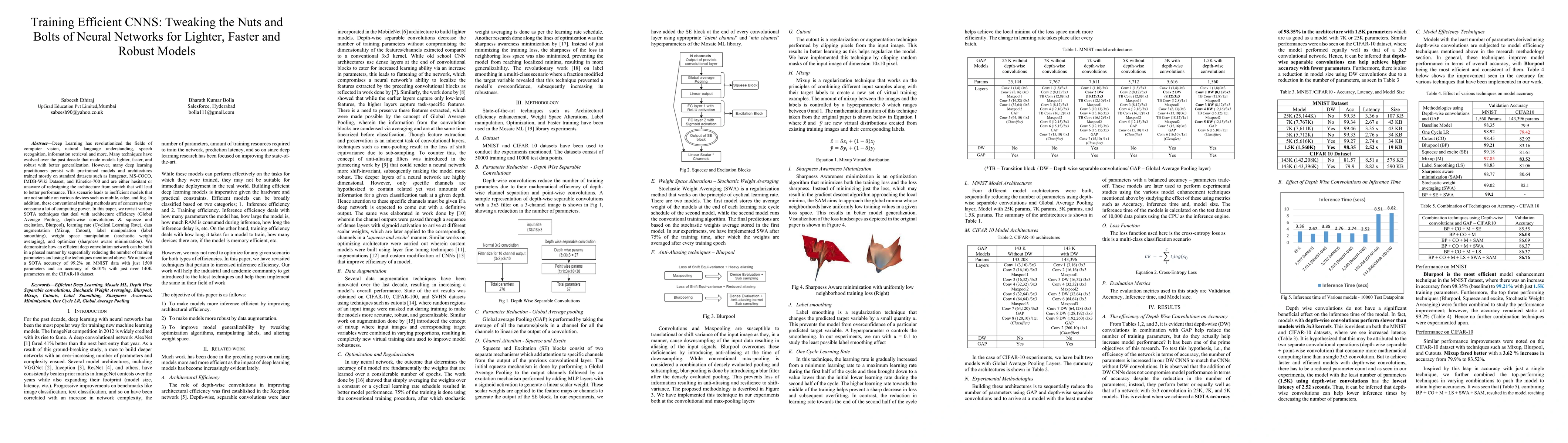 Thumbnail for Training Efficient CNNS: Tweaking the Nuts and Bolts of Neural Networks
  for Lighter, Faster and Robust Models