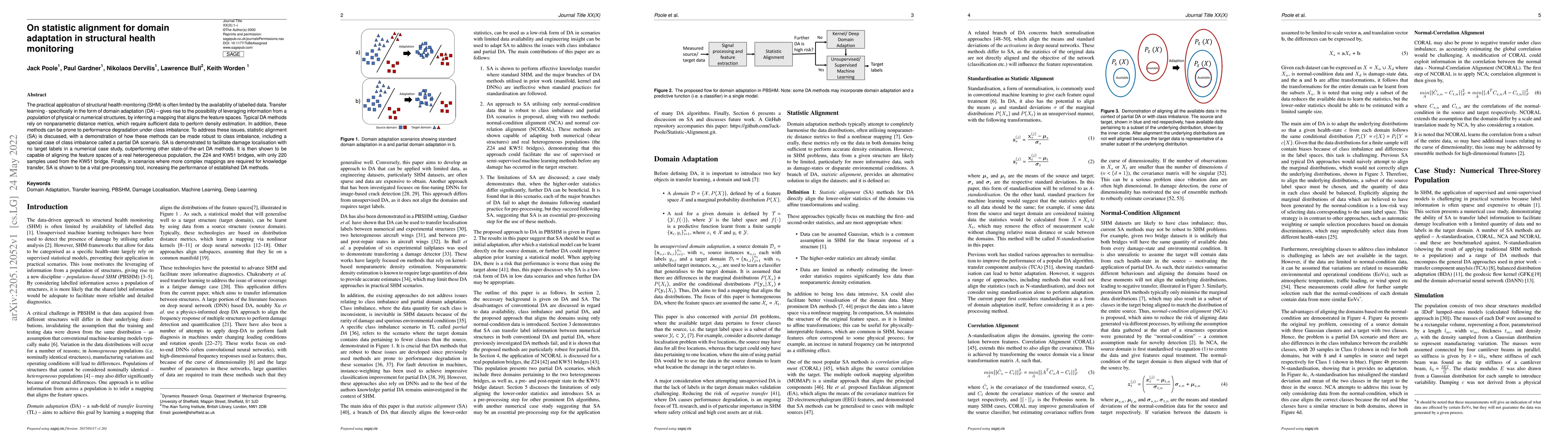 Thumbnail for On statistic alignment for domain adaptation in structural health
  monitoring