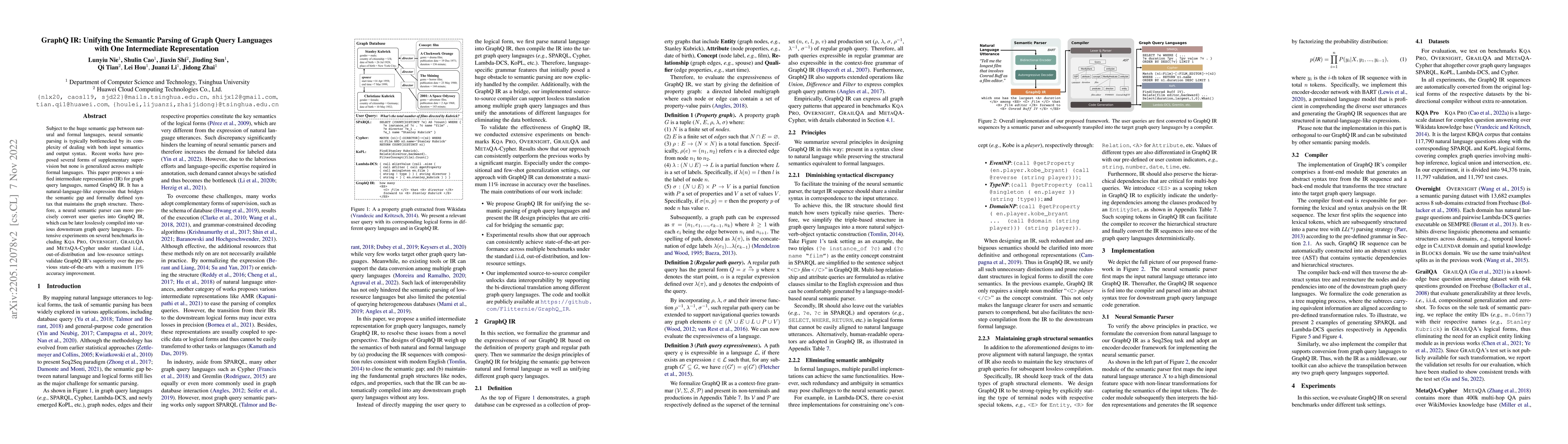 Thumbnail for GraphQ IR: Unifying the Semantic Parsing of Graph Query Languages with
  One Intermediate Representation