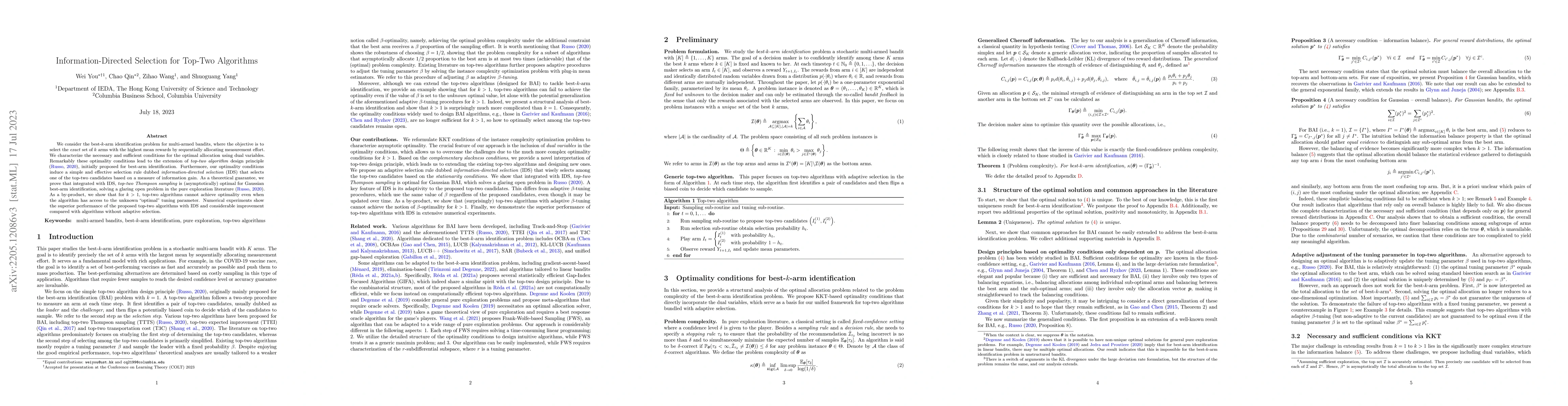 Thumbnail for Information-Directed Selection for Top-Two Algorithms
