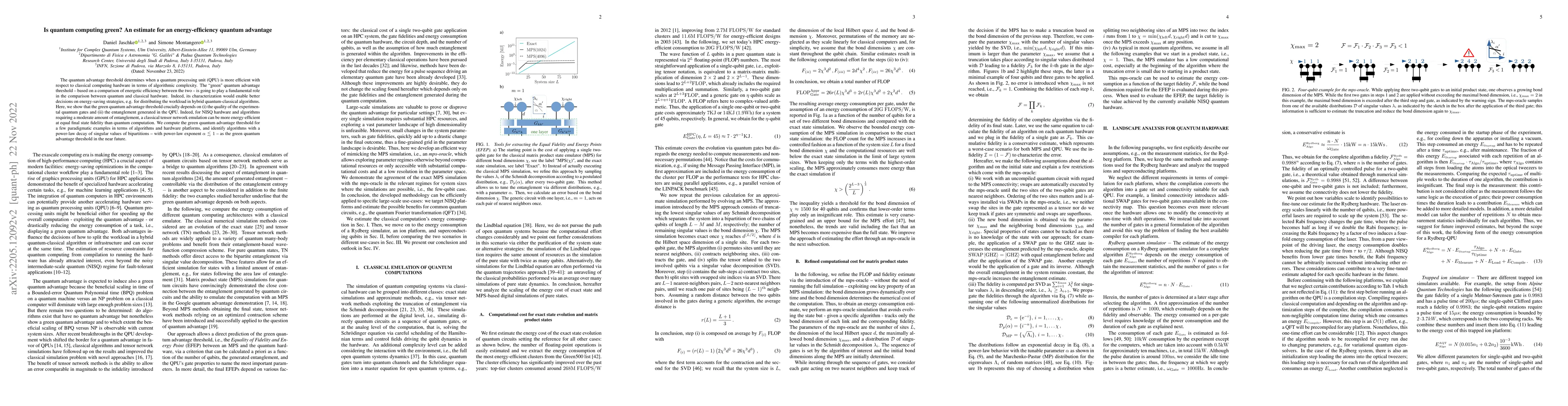 Thumbnail for Is quantum computing green? An estimate for an energy-efficiency quantum
  advantage