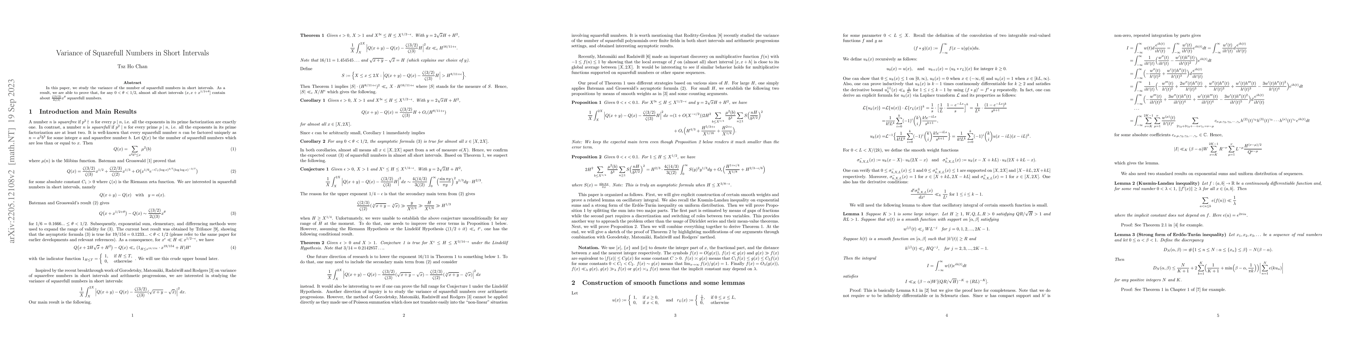 Thumbnail for Variance of Squarefull Numbers in Short Intervals