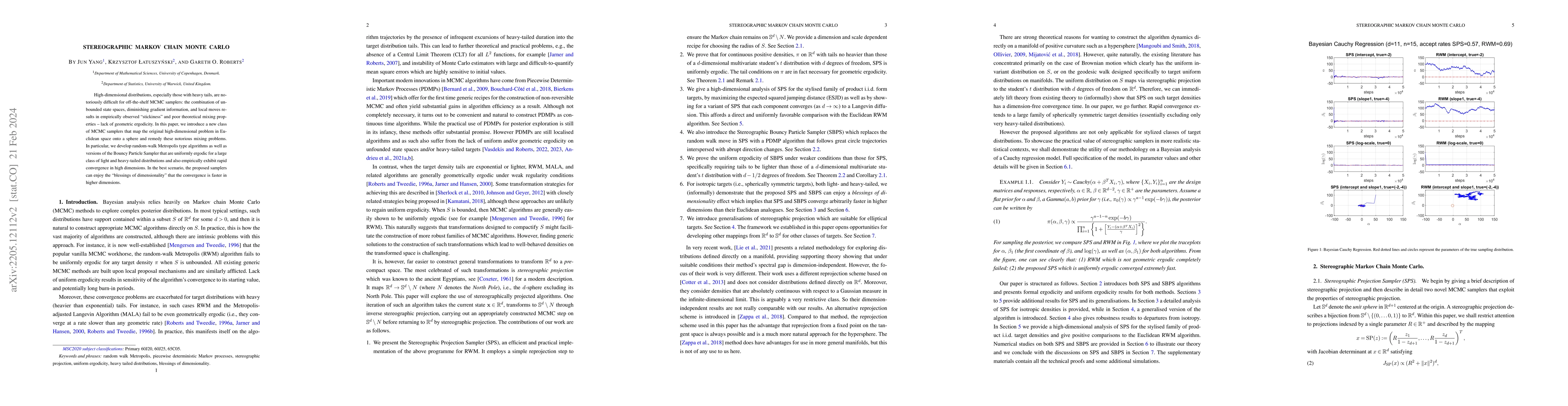 Thumbnail for Stereographic Markov Chain Monte Carlo