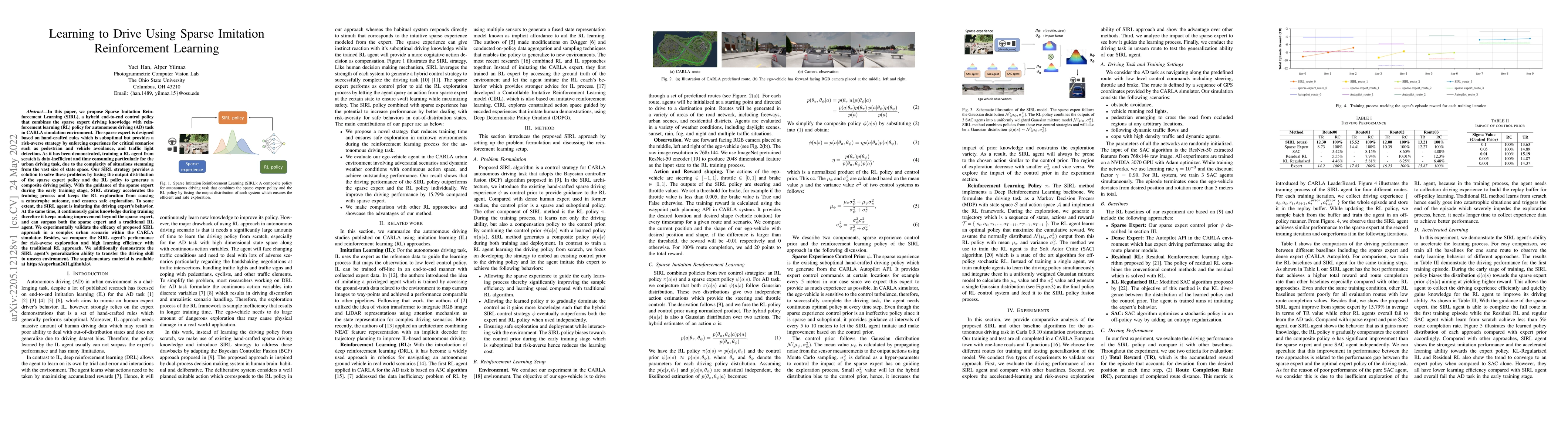 Thumbnail for Learning to Drive Using Sparse Imitation Reinforcement Learning