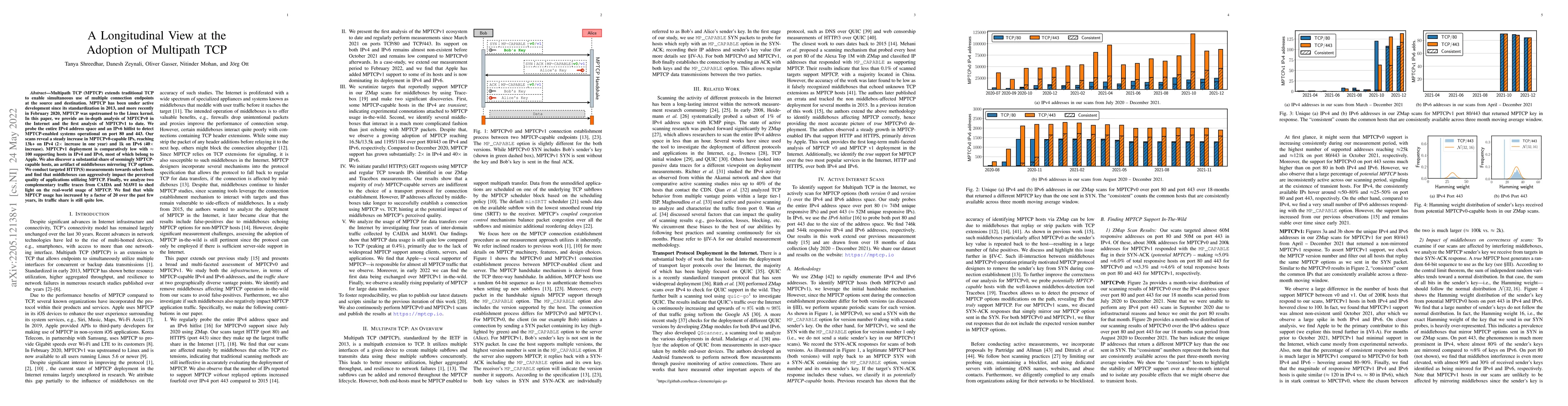 Thumbnail for A Longitudinal View at the Adoption of Multipath TCP