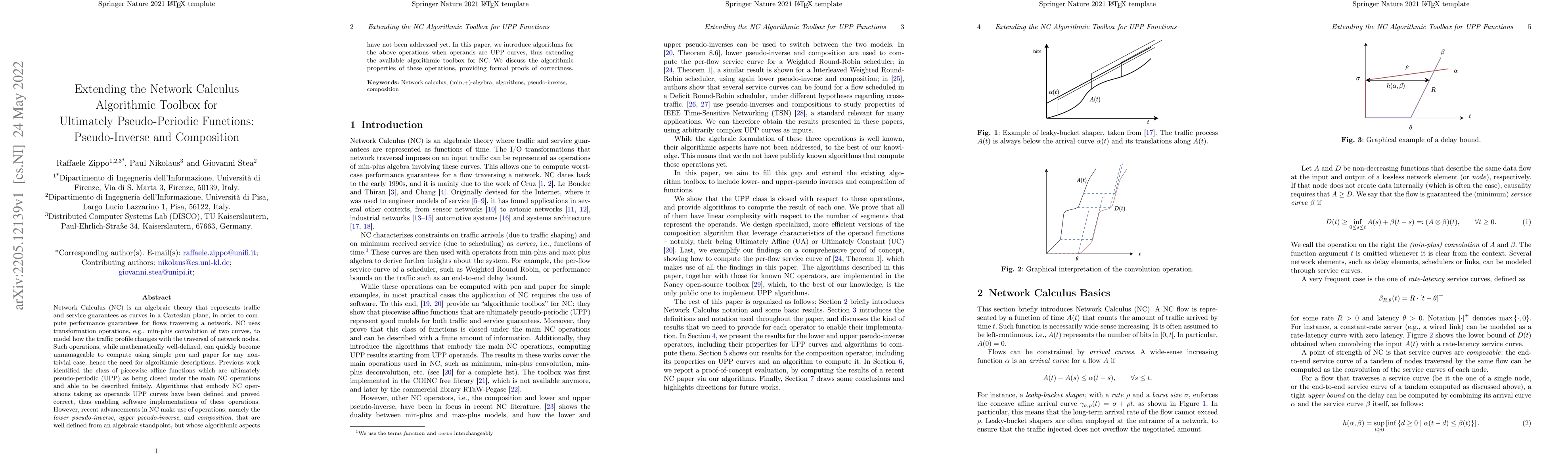 Thumbnail for Extending the Network Calculus Algorithmic Toolbox for Ultimately
  Pseudo-Periodic Functions: Pseudo-Inverse and Composition