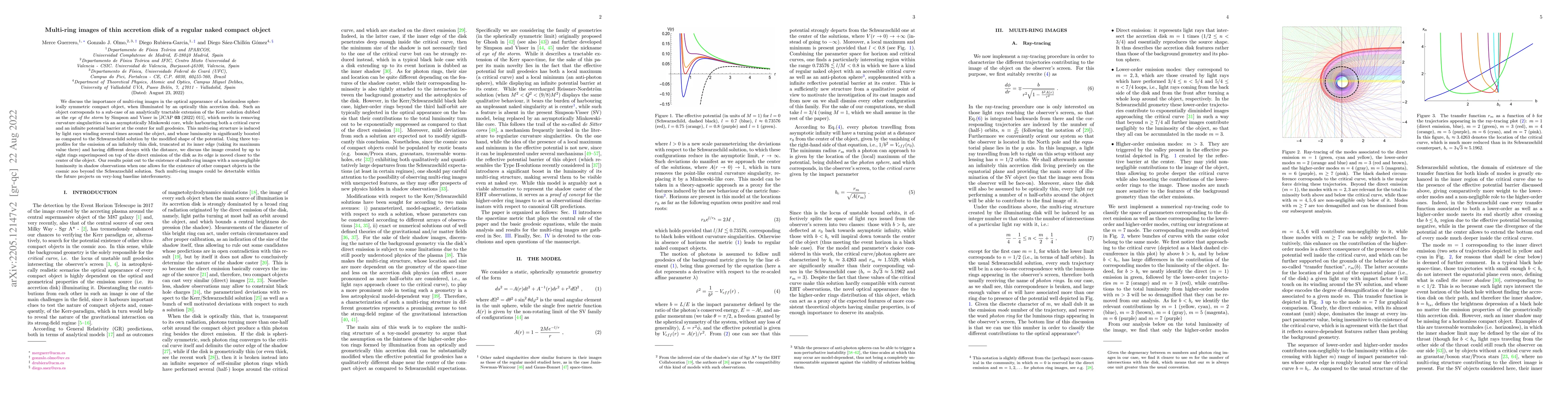 Thumbnail for Multi-ring images of thin accretion disk of a regular naked compact
  object